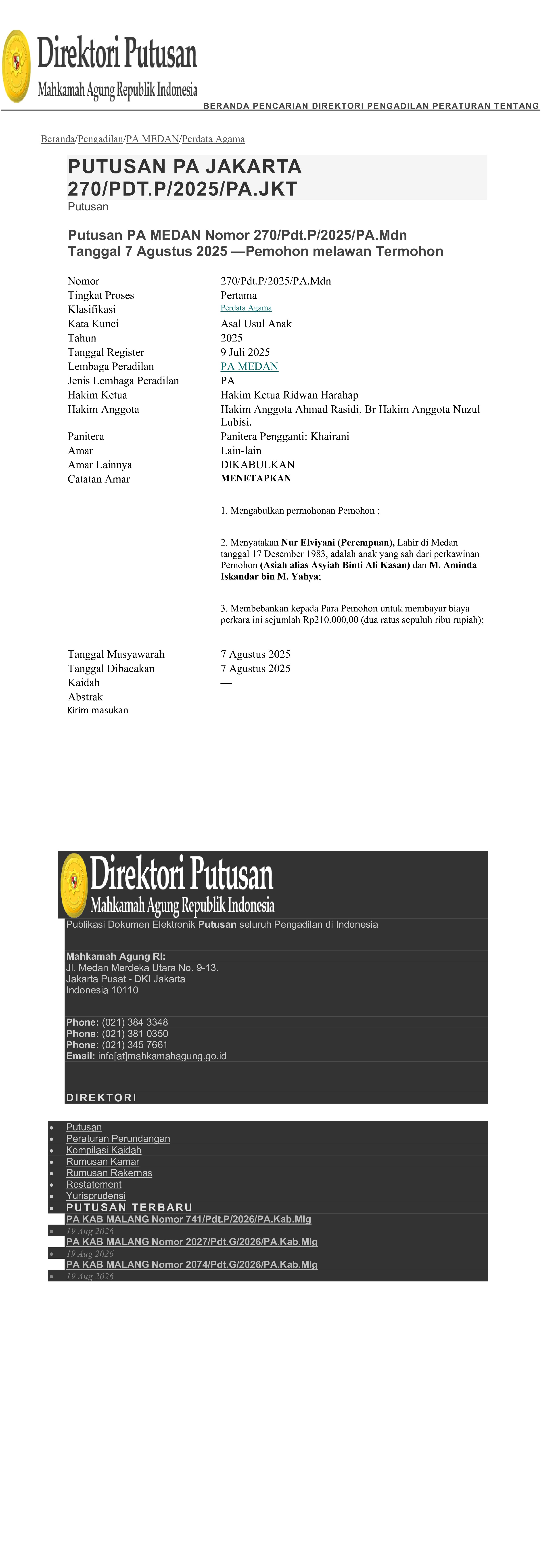 Putusan Mahkamah Agung